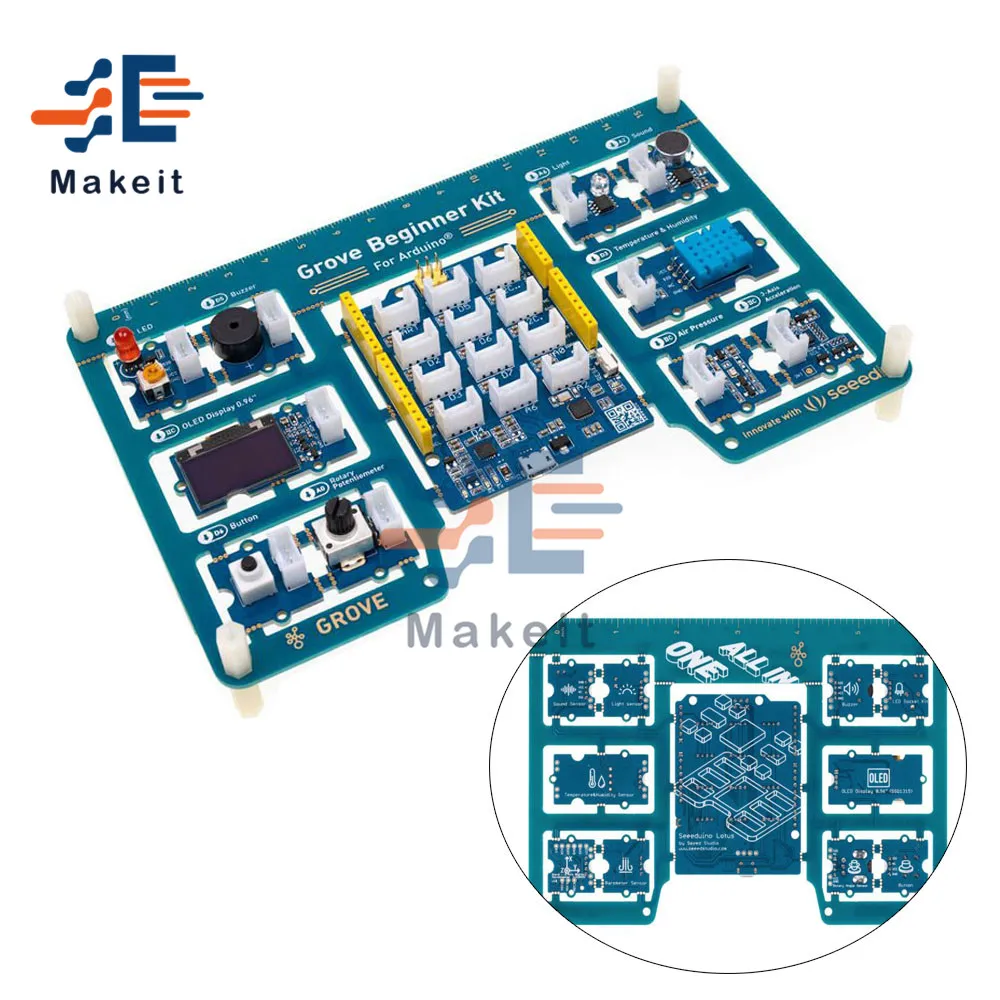 

Аппаратное обеспечение с открытым исходным кодом, предварительно подключенный модуль Grove, набор для начинающих, для платы, совместимой с ...