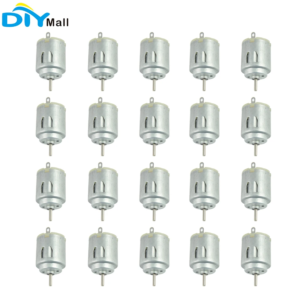 

20pcs DC 3V-6V 140 Motor 15000RPM for DIY Electric Toy Car Ships Boats Small Fan