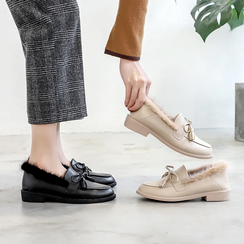 Брендовые 2020 резиновые туфли женские оксфорды с бахромой и бантом на плоской