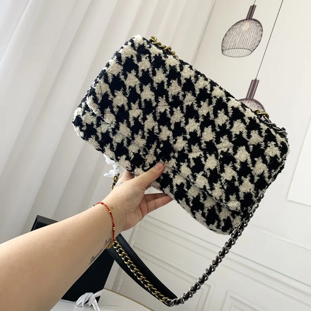 

Осенне-зимняя новая стильная сумка-конверт из твида мягкая сумка-конверт большого размера большая сумка через плечо с ромбовидным узором ...