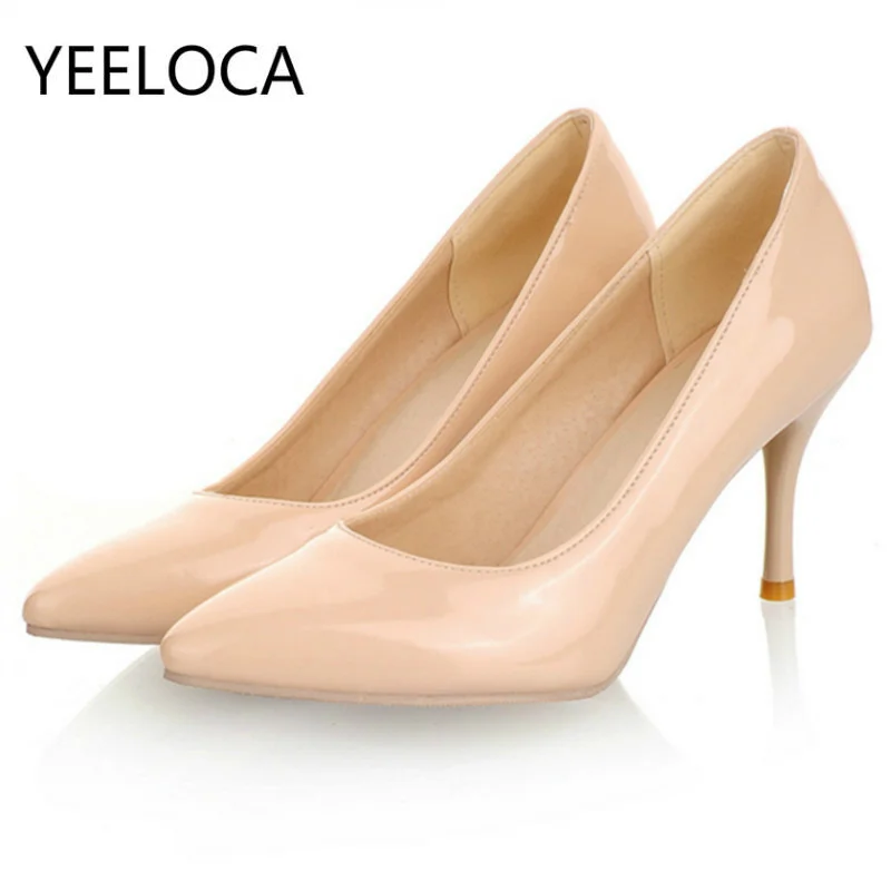 

New Fashion Shallow High Heels Womens Pumps Classic Pointed Toe Stiletto Heels Sexy Party Wedding Shoes Plus Size 33-46