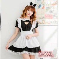 2022 black cute lolita maid costumes girls women lovely maid cosplay uniform animation show japanese outfit dress clothes