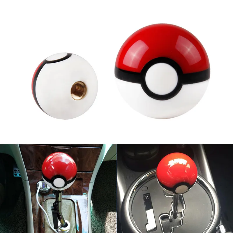 

Diameter 54mm Pokemon PokeBall Racing Gear Shift Knob M10X1.5 / M8x1.25 / M10x1.25 / M12x1.25