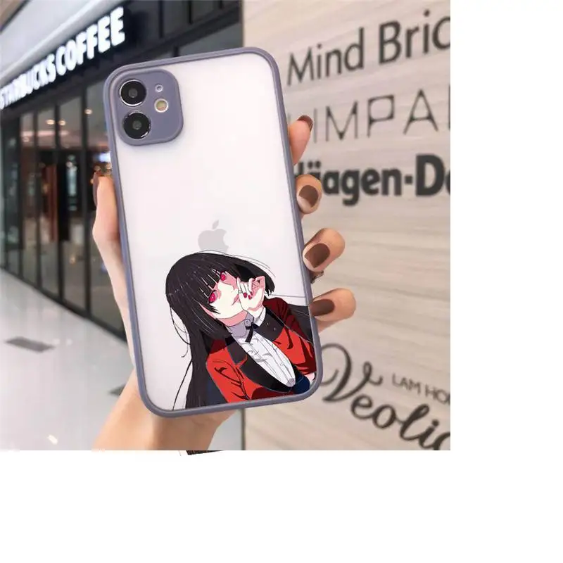 

Kakegurui Jabami Yumeko anime luxury Phone Cases shell matte transparent For iphone 7 8 11 12 plus mini x xs xr pro max cover