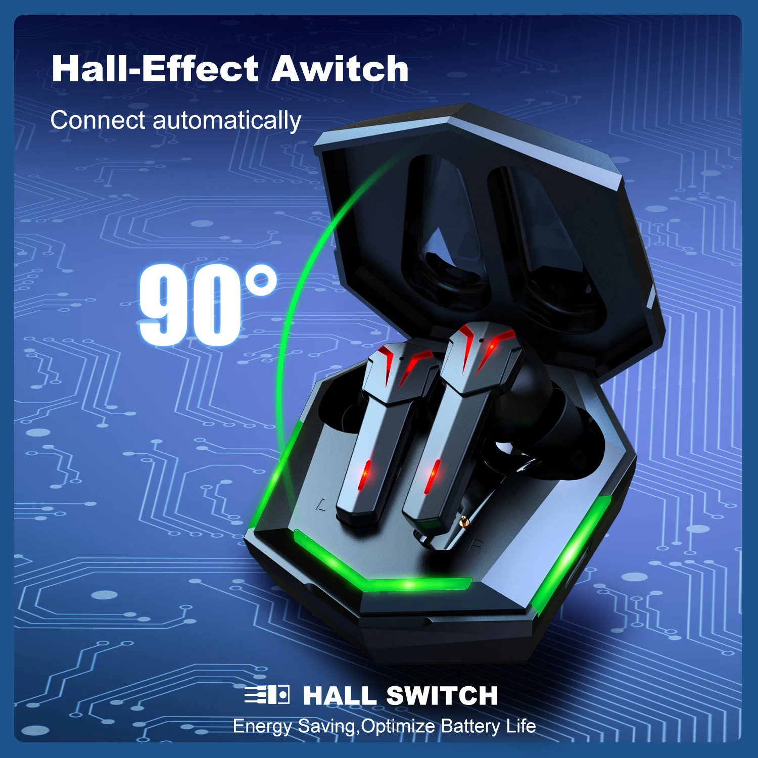 Игровые наушники-вкладыши 60ms TWS с низкой задержкой Bluetooth наушники микрофоном