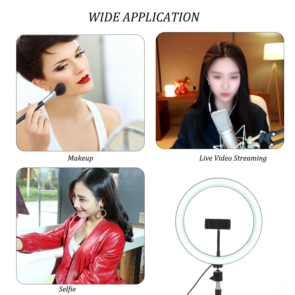 Светодиодный осветитель для фотостудии светильник в форме кольца с регулируемой