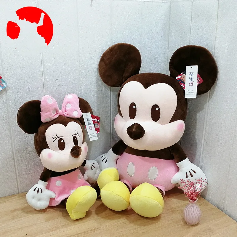 

Disney Original Mickey Doll Q Version Minnie Plush Toy Cute Couple Dolls Children's Toys Boy Girl Birthday Present