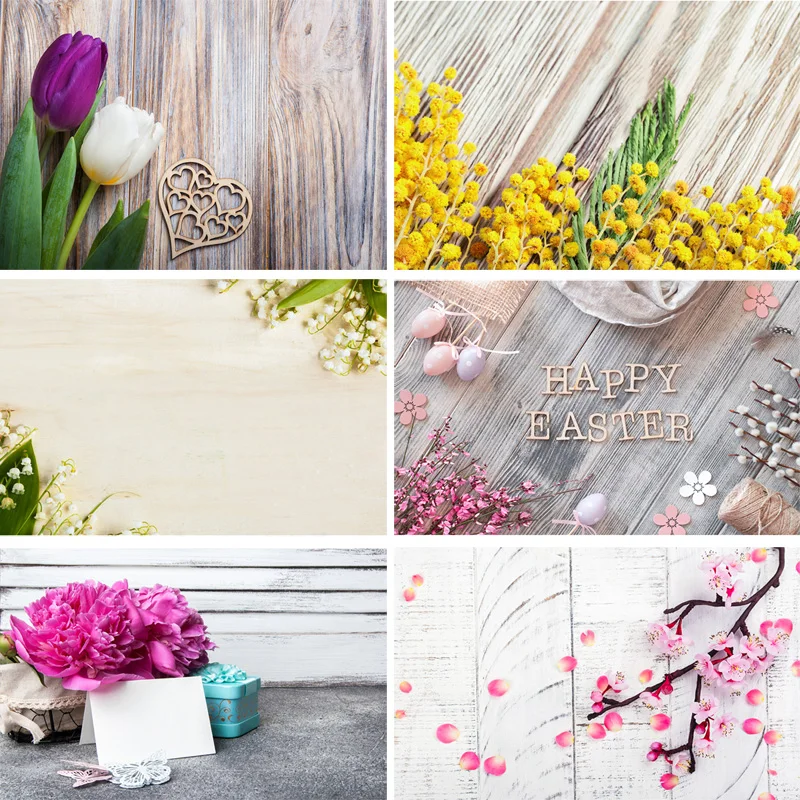 

ZHISUXI Vinyl Photography Backdrops Prop scenery+ Flower and Wooden Planks Photography Background 190117SK-008