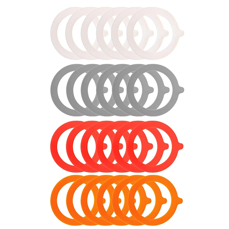 

24 Pieces Silicone Gasket Rubber Sealing Rings Silicone Jar Gaskets Leak-Proof Canning Silicone Fitting Seals For Glass