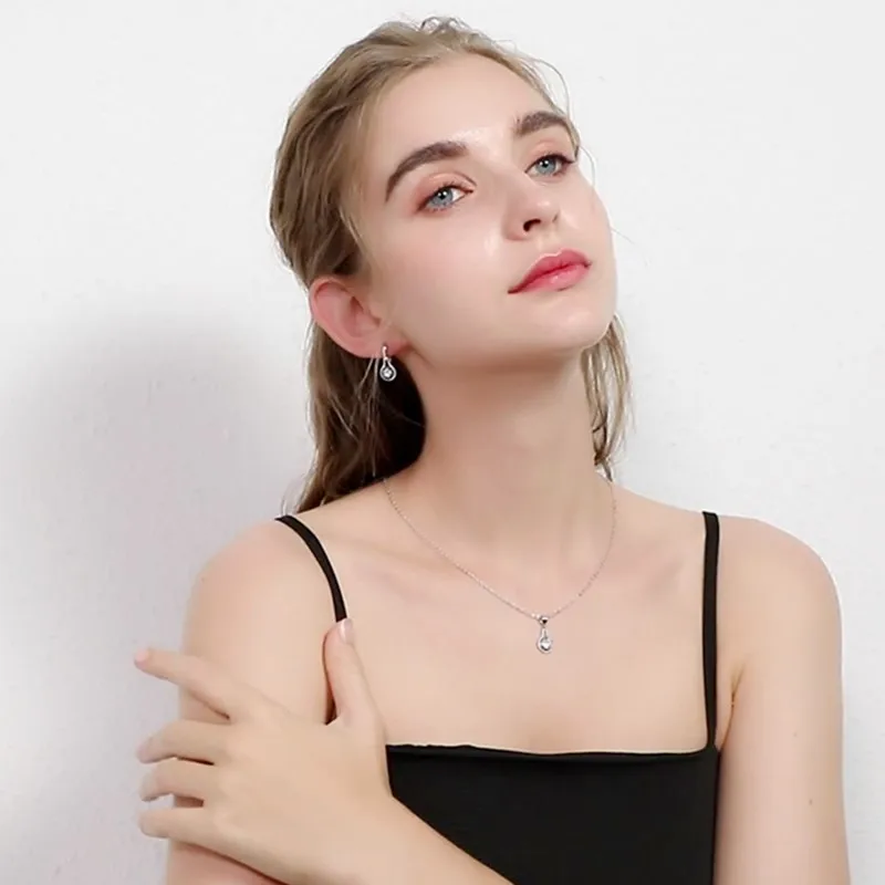 Женские серьги с цветком на годовщину черные подвески из стерлингового серебра