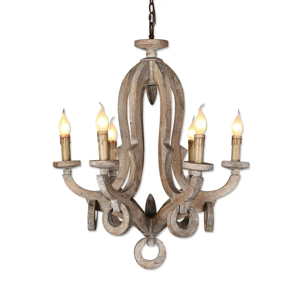 Umeiluce винтажная деревянная люстра Ретро подвесной светильник для кафе бара