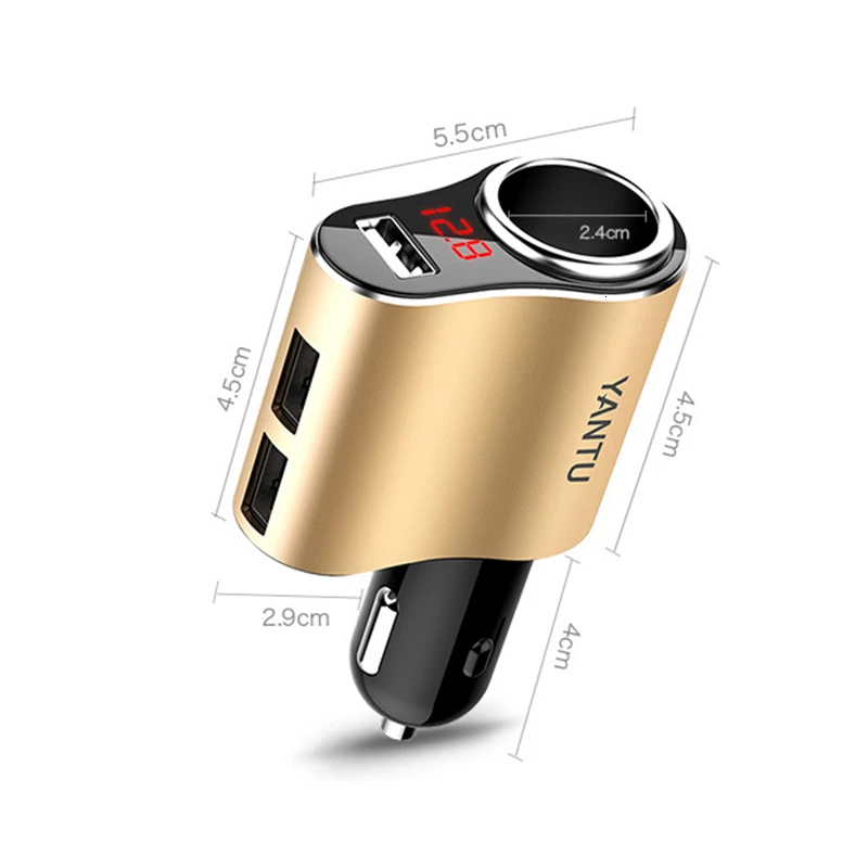 3 Порты USB адаптер для быстрого автомобильного Зарядное устройство мобильный