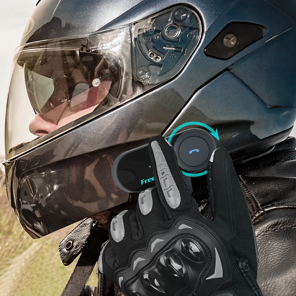Гарнитура FreedConn для мотоциклетного шлема Bluetooth Интерком 800 м BT с FM радио|headset for