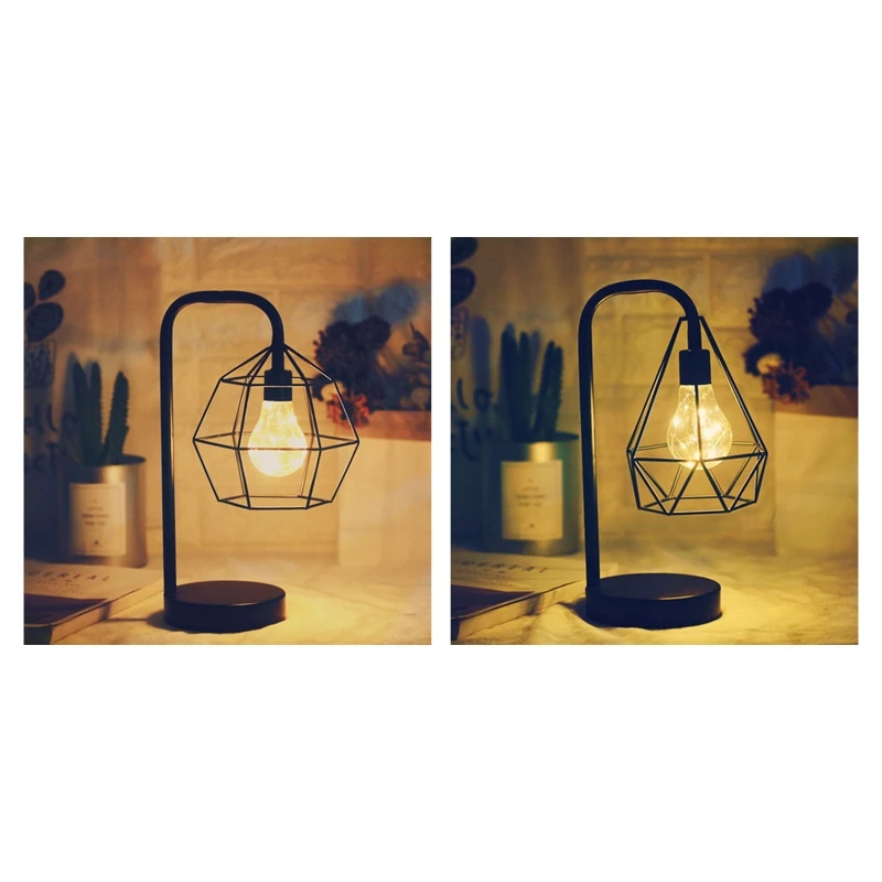 

Y5JC Minimalist Retro Creative Copper Wire Table Lamp LED Night Light Home Bedroom Decorative Desk Lamp for Decor Lighting