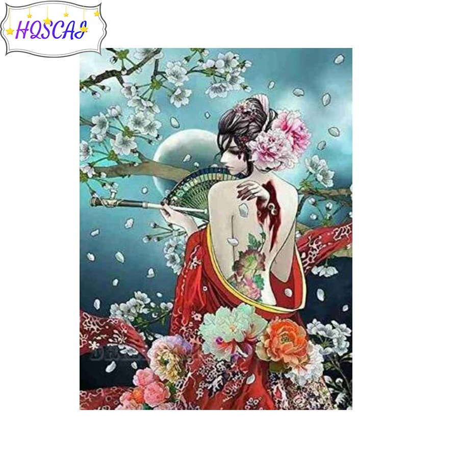 

5D diy Diamond Painting Abstract woman flower Full drill Mosaic Round 3d Diamond Embroidery Cross Stitch Diamond Art Rhinestones