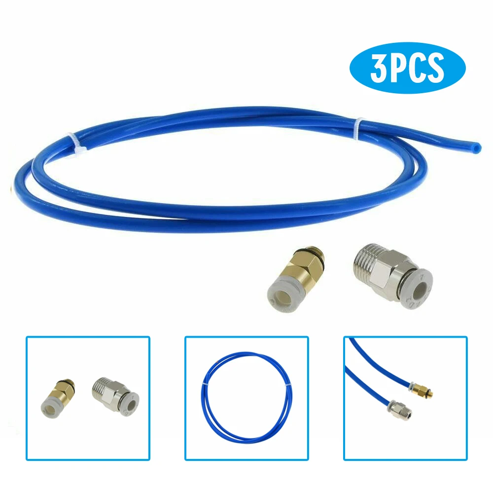 

Mayitr 3pcs 3D Printer Bowden PTFE Tubing Durable PC4-M10 & PC4-M6 Fitting Connector 3D Printers Part For Creality Ender 3