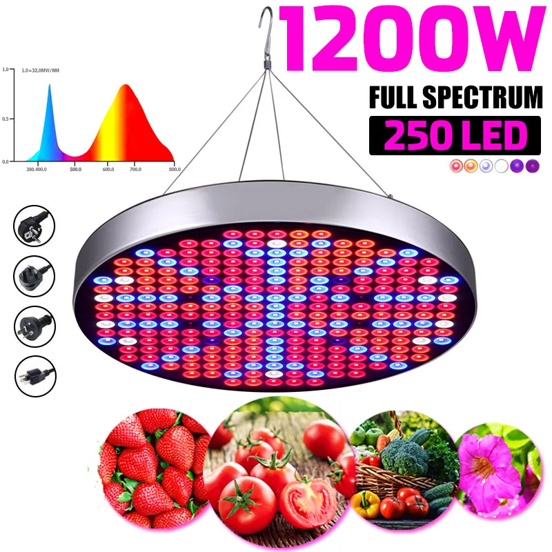 Светодиодный светильник для выращивания растений 1000 Вт 250 светодиодный с полным