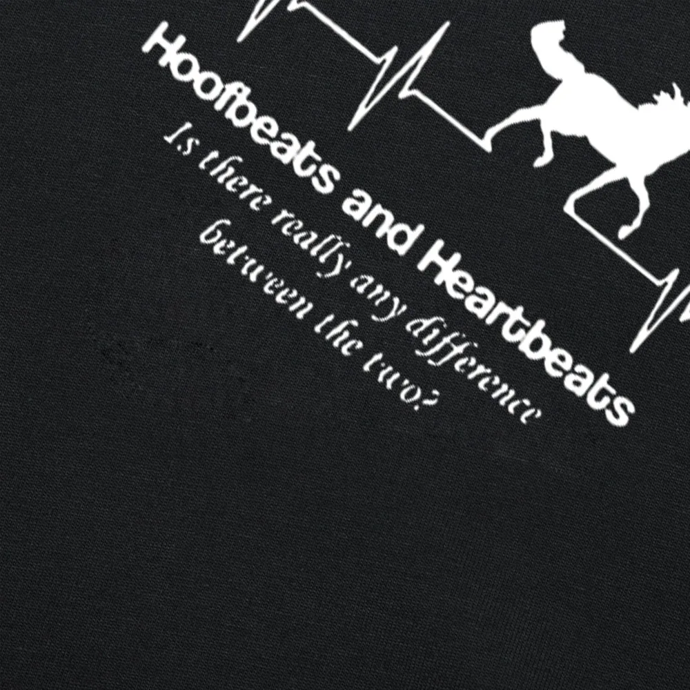 Футболка в стиле Харадзюку С Рисунком лошади и сердцебиения забавная футболка