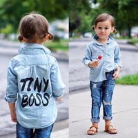 2 7 years newborn kid baby girl jackets coats tiny boss shirts tops clothes denim long sleeve coat shirt spring kids clothing
