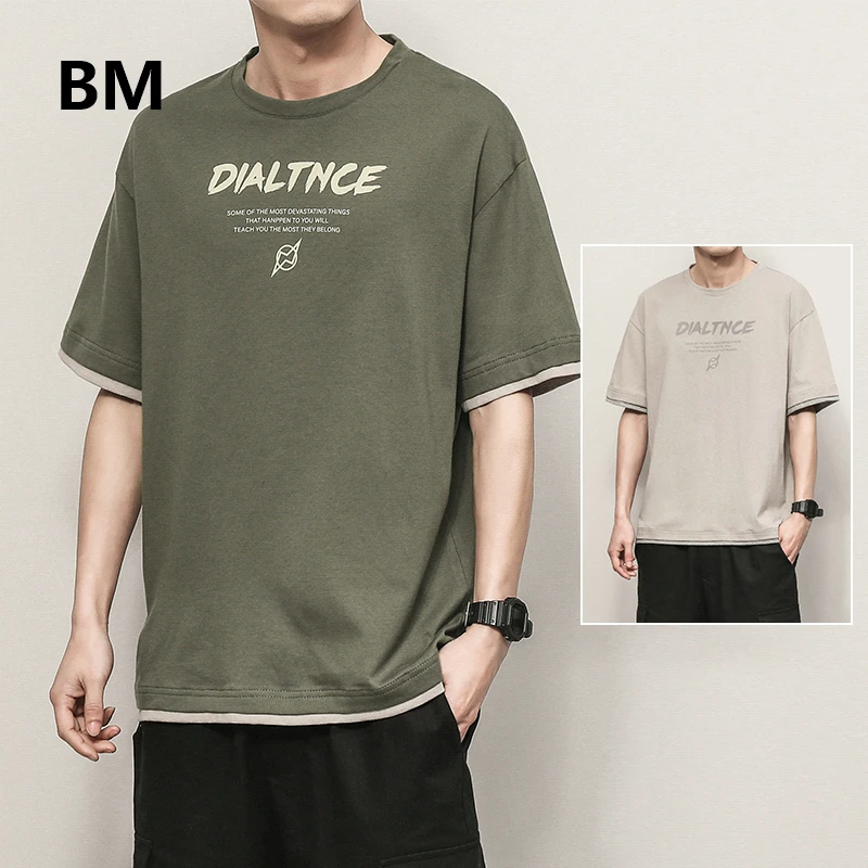 Уличная летняя модная футболка в стиле хип хоп мужская одежда Harajuku свободная