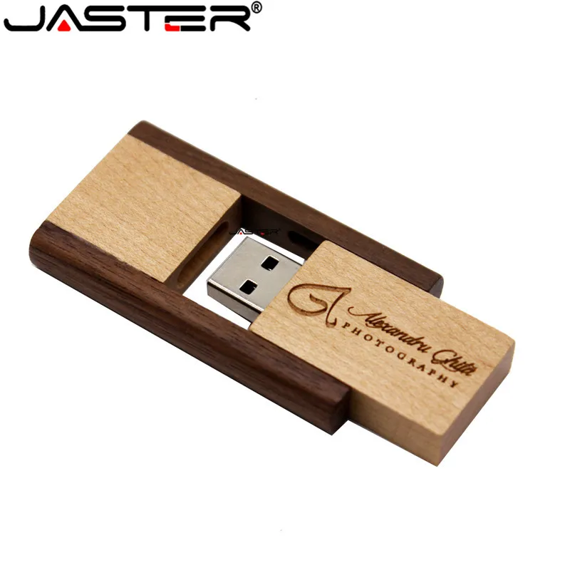 Свадебные подарки JASTER деревянный USB флеш накопитель 2 0 ореховый логотип
