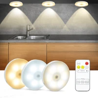 remote control led motion sensor night lamp usb rechargeable home bedroom bedside toilet corridor kitchen under cabinet light