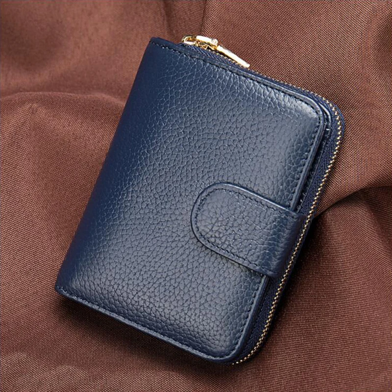 Luufan 2020  Women Wallets Genuine Leather Luxury Design Small Card Holder Purse  6 Colors Short Wallet Ladies Purse Money Bag