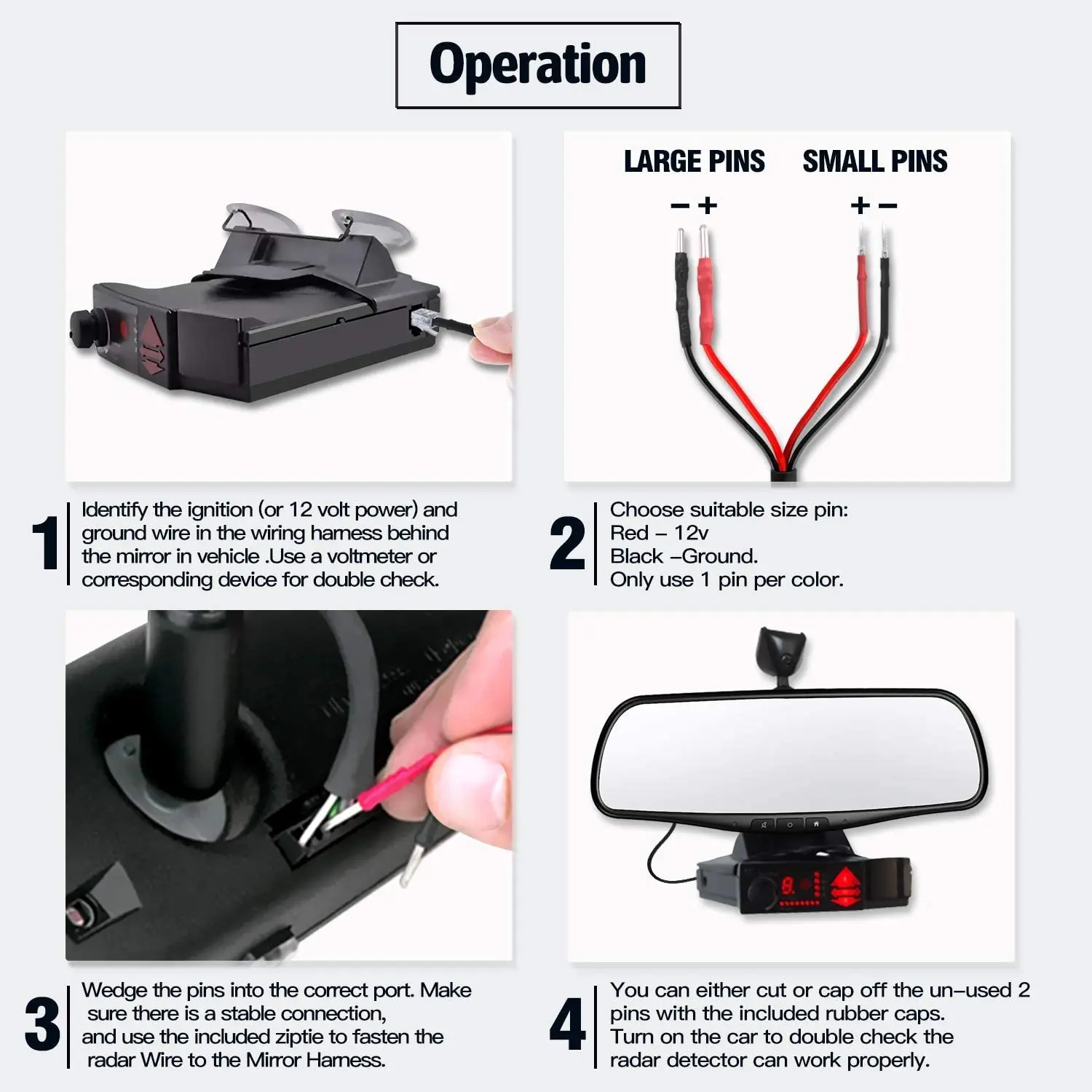 12 дюймов RJ11 многоразмерные вилки зеркальный провод радар-детектор жесткий шнур