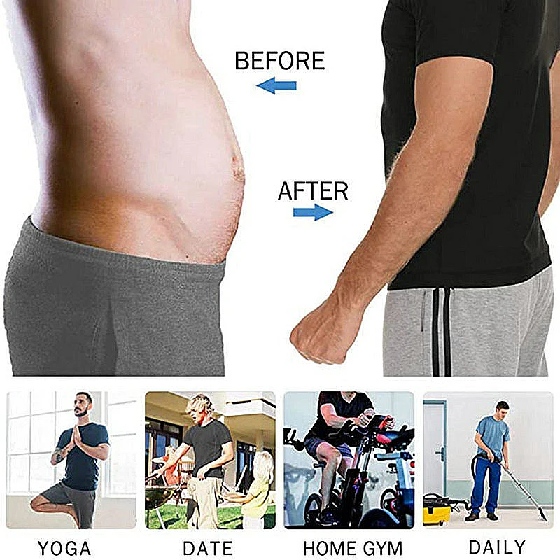 Мужской жилет для сауны Костюм из горячего неопрена Корсет похудения Фитнес