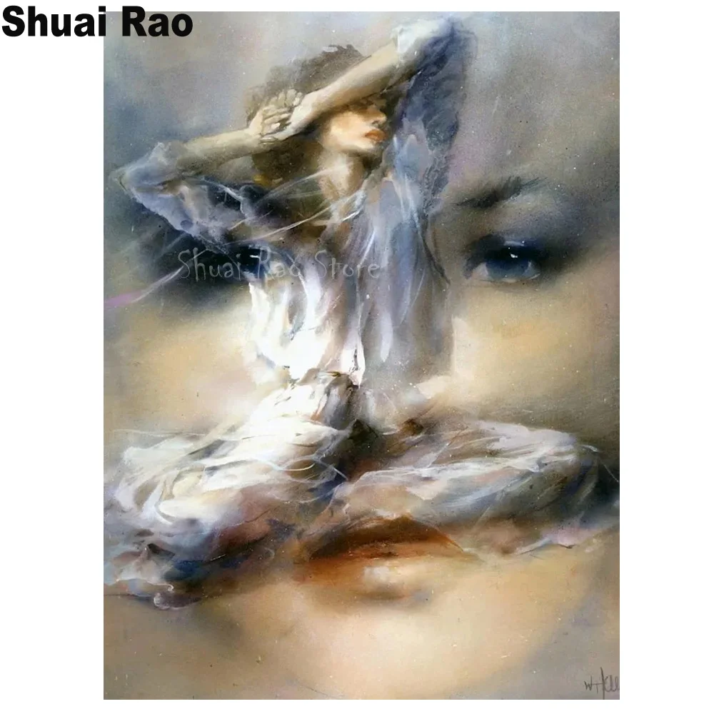 Алмазная вышивка глаз для женщин полный квадратный круглый набор алмазной