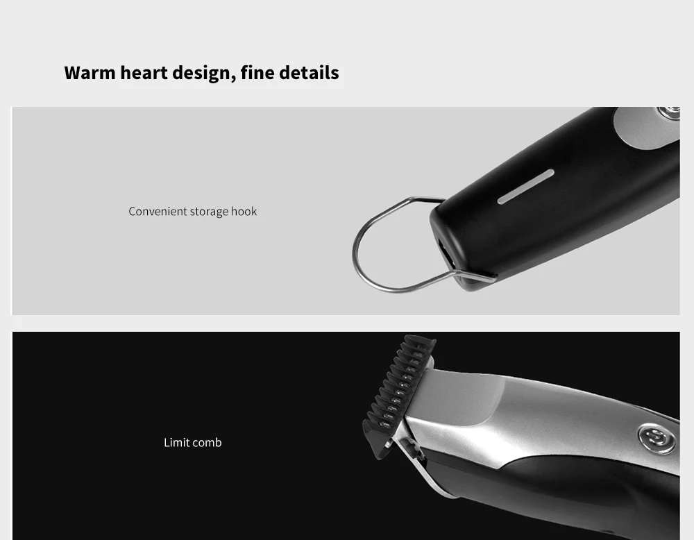 Xiaomi ENCHEN электрическая машинка для стрижки волос 10 Вт usb зарядка 110-240 в низкий уровень шума триммер для волос с 3 расческа для волос человек