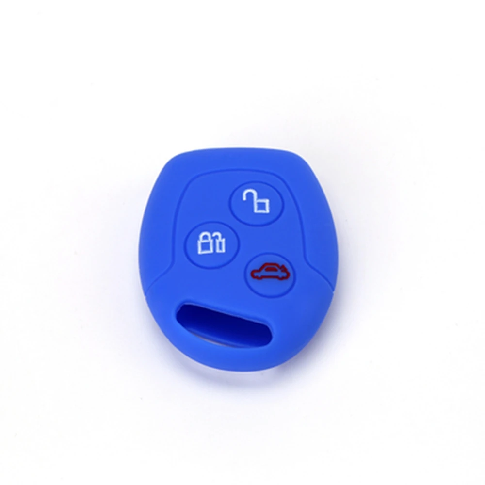 Силиконовый чехол для ключа автомобиля подходит Ford Focus Mondeo Festiva Fusion Fiesta ка 3 кнопки