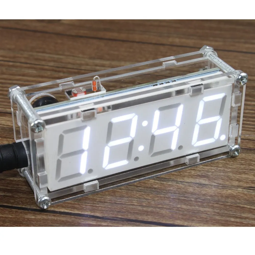 Красочный DIY светодиодный набор цифровых часов микроконтроллер цифровые часы