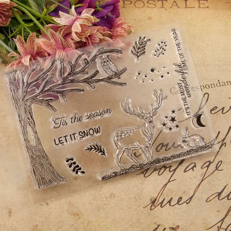 Печать оленя с нарезными штампами набор трафаретов Сделай Сам Скрапбукинг