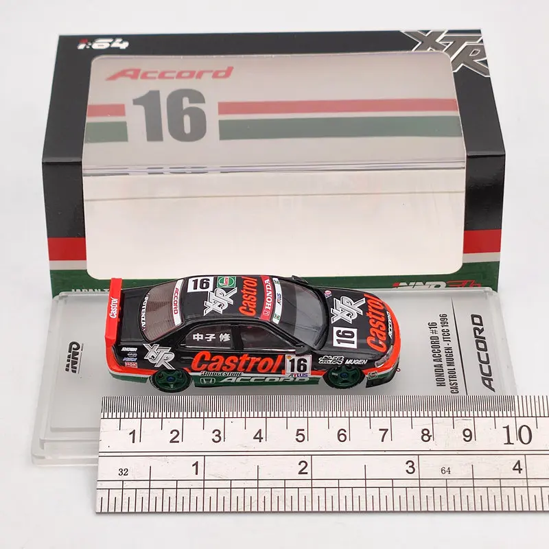 INNO 1:64 H ~ da ACCORD #16 Castrol Mugen JTCC 1996 литые модели игрушек автомобиль Ограниченная
