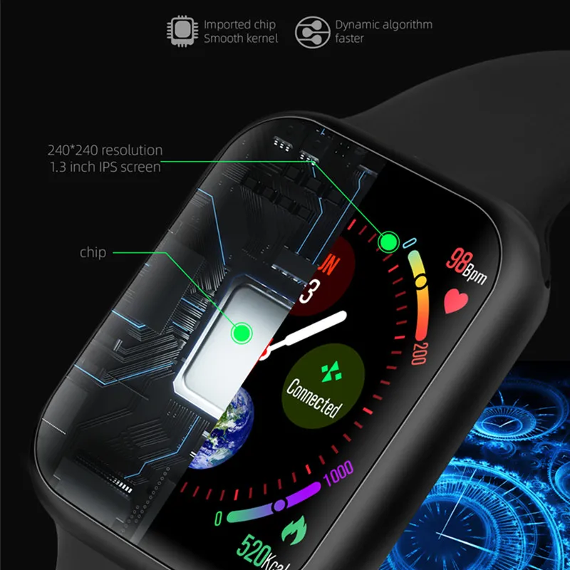 P90 Smartwatch для мужчин и женщин монитор артериального давления кислорода в крови