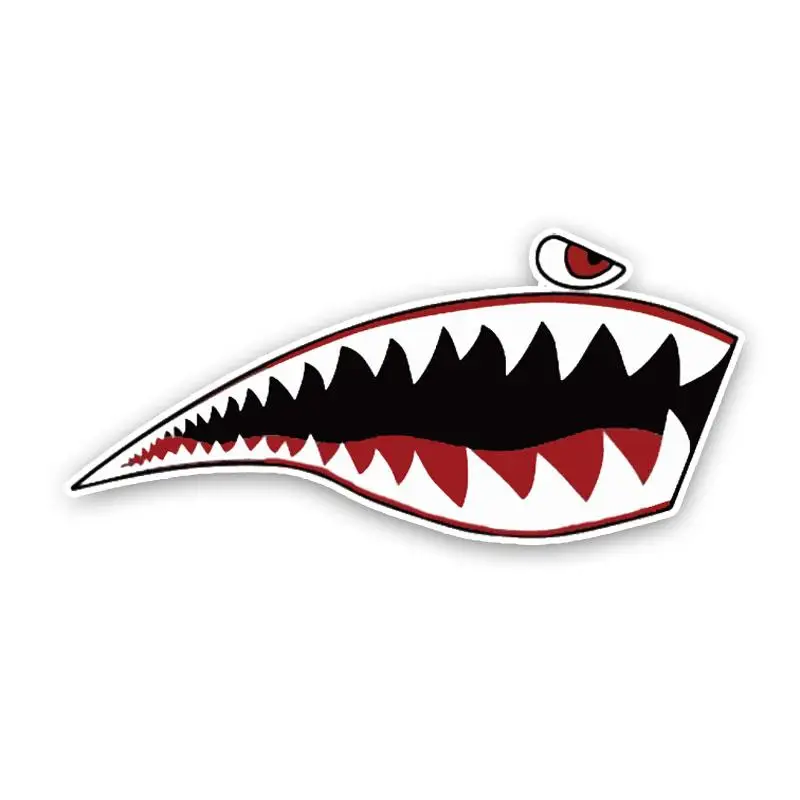 

Small Town 14.8CM6.8CM Lovely Sharks The Mouth Cartoon Colored PVC High Quality Car Sticker Decoration Graphic C1-5315