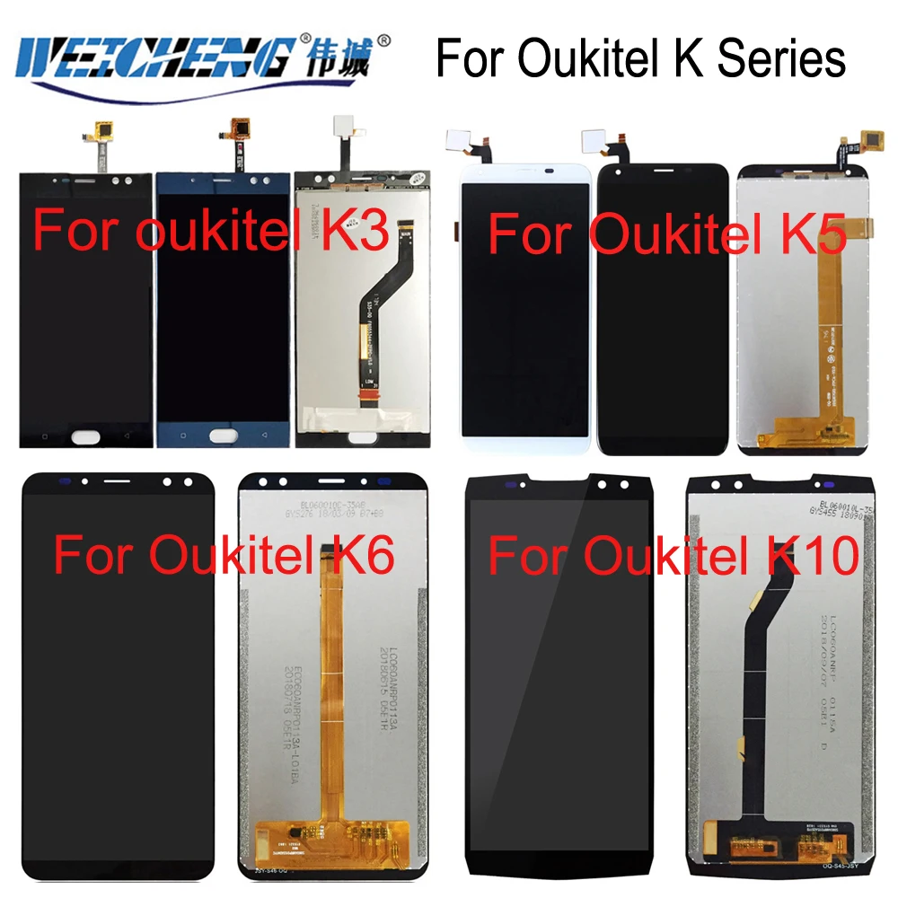 

Tested LCD For OUKITEL K3 K5 K6 K7 LCD Display+Touch Screen Digitizer Assembly Digitizer For OUKITEL K9 Display Oukitel K10 LCD