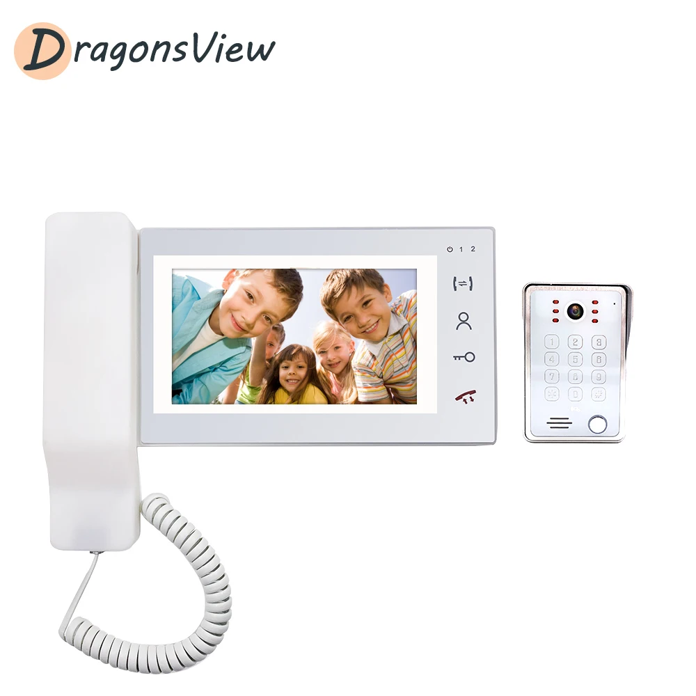 Видеодомофон DragonsView 7 дюймов акриловый сенсорный экран AHD 1080P встроенный датчик