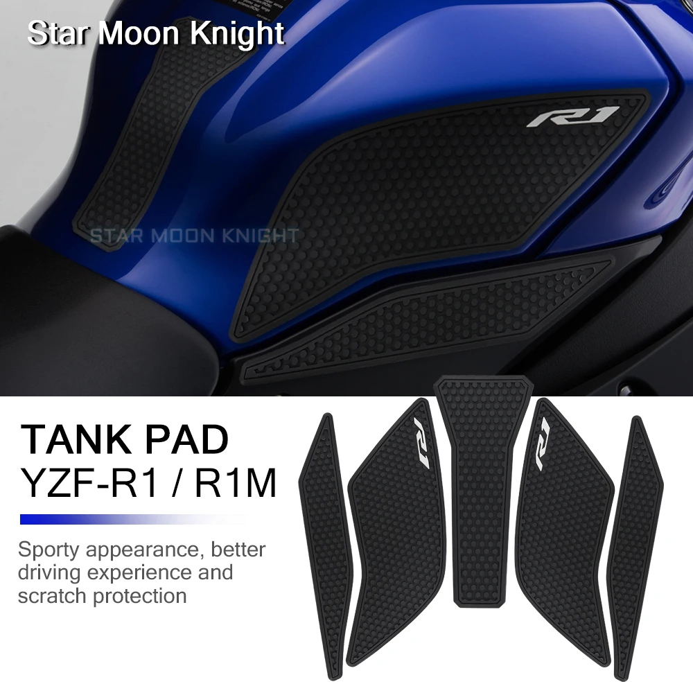 

Side Fuel Tank pad Tank Pads Protector Stickers Decal Gas Knee Grip Traction Pad For Yamaha YZF R1 R1M YZFR1 YZF-R1 2015 - 2021