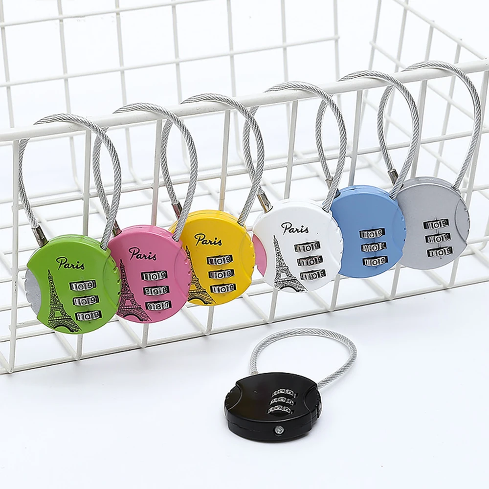 3-digit travel padlock tower password smart lock resettable safety luggage box hardware | Обустройство дома