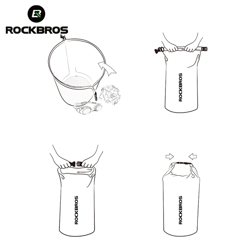 ROCKBROS, 2L, 5L, для плавания, фитнес, водонепроницаемая сумка, Ультралегкая, модный дизайн, для рыбалки, бега, спортзала, Спортивная, Bgas, для мужчин и женщин, 6 цветов