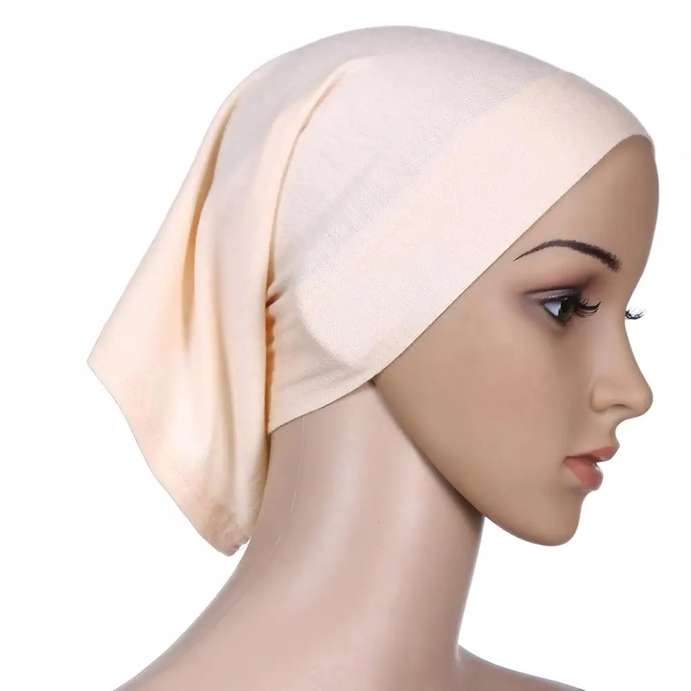 

Wholesale 5pcs Women Muslim Cotton Hijab Cover Inner Cap Stretch Head Under Scarf Headwrap Shawl Islam Scarf Headband Bonnet