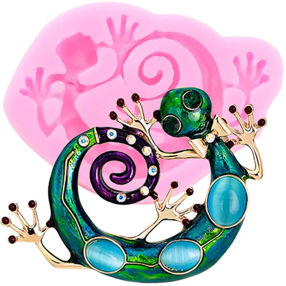 Силиконовые формы Gecko в виде ящерицы помадки инструменты для украшения детского