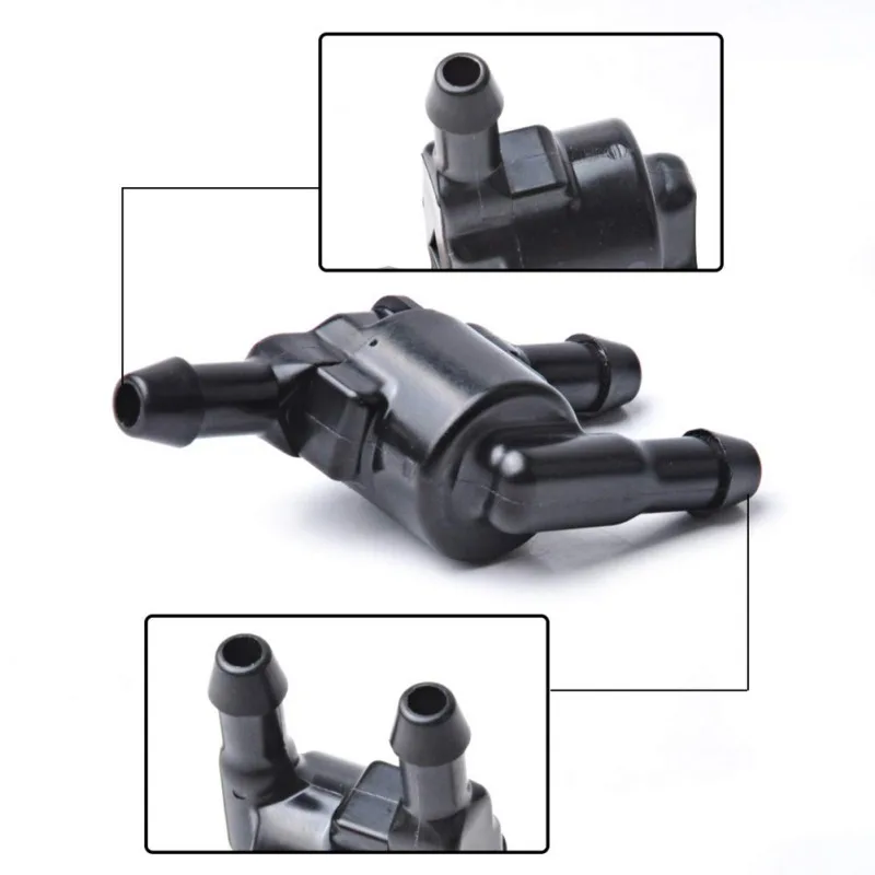 Черный контрольный клапан для мытья лобового стекла автомобиля подходит трубы