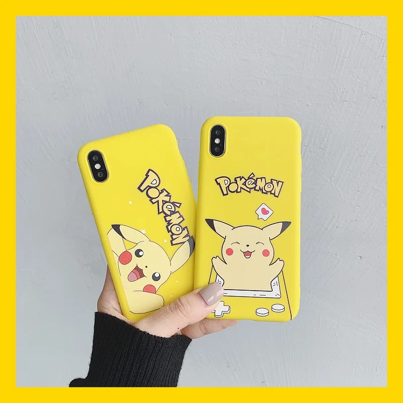 Забавный чехол для телефона Pikachu iPhone 7 8 Plus TPU силиконовый X XR XS Max 6 6S мягкие чехлы| |