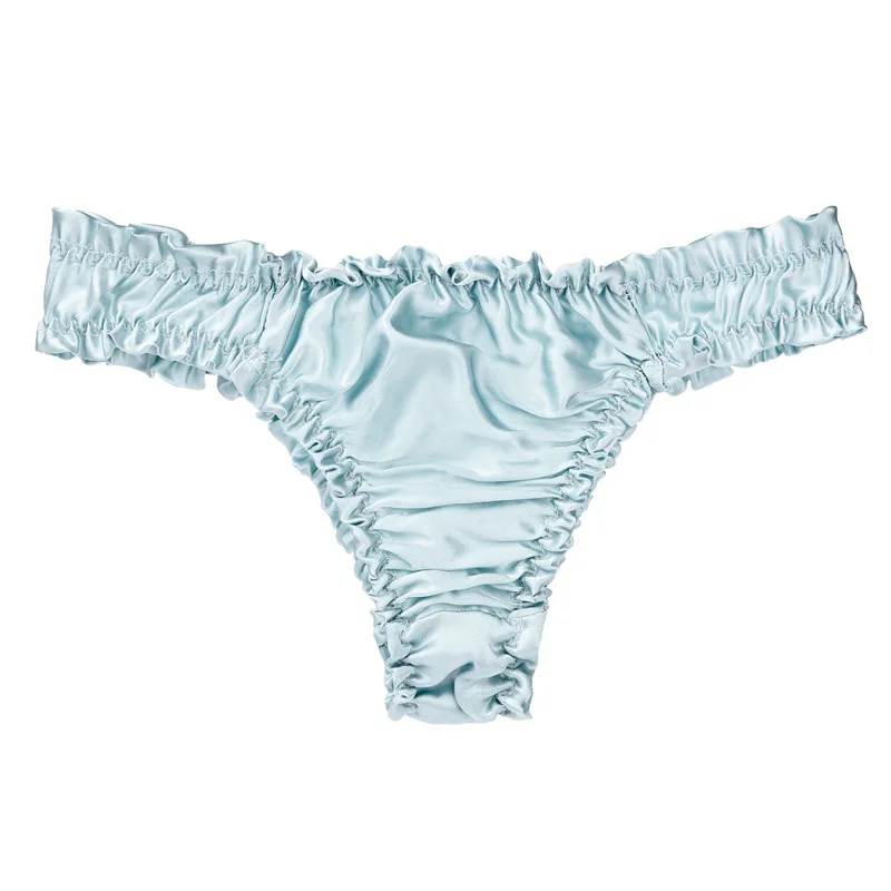 

2PCS Low-Rise Knickers Sexy Hollow Briefs Ultra Thin Underwear Women's Underpants Soft Lingerie Sexy Silk Panties Lady Sleepwear