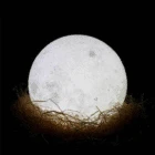 Лампа в виде Луны с 3D рисунком, светодиодный ночник, креативный светсветильник льник в виде Луны с сенсорным переключателем для спальни, украшение, подарок на день рождения, 8 см