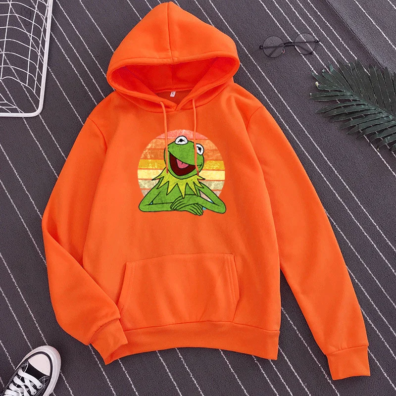 

Funny Frog Anime Print Hoodie Sweatshirt women Street Harajuku Hoodies Unisex Cute Sportswear Cartoon Trend Sweatshirt Female