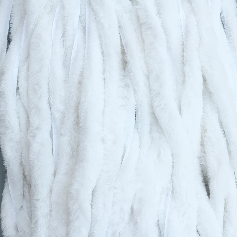 Лента из искусственного кроличьего меха 1 м лента сделай сам для шитья одежды